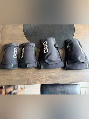 POC Knee Pads and elbow pads  in Black with Green Accents
